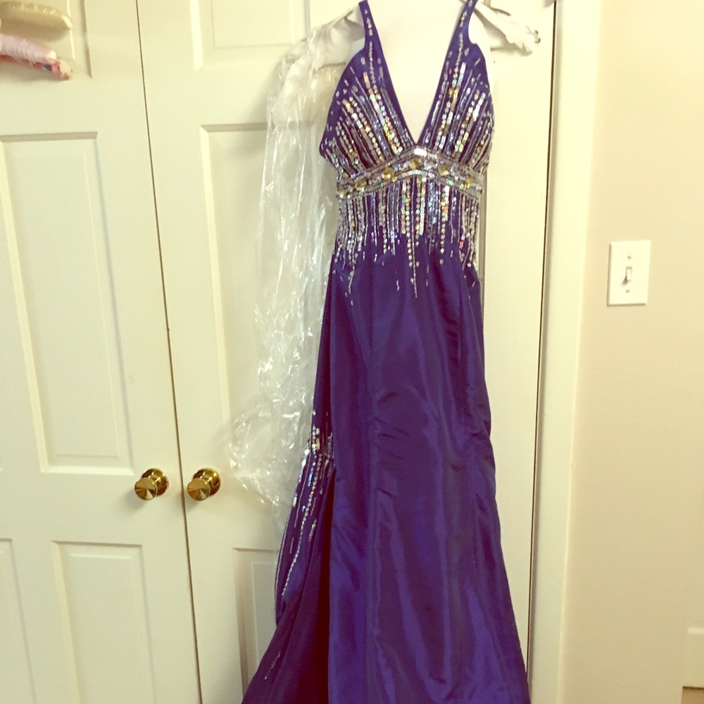 Glamorous prom dress with train